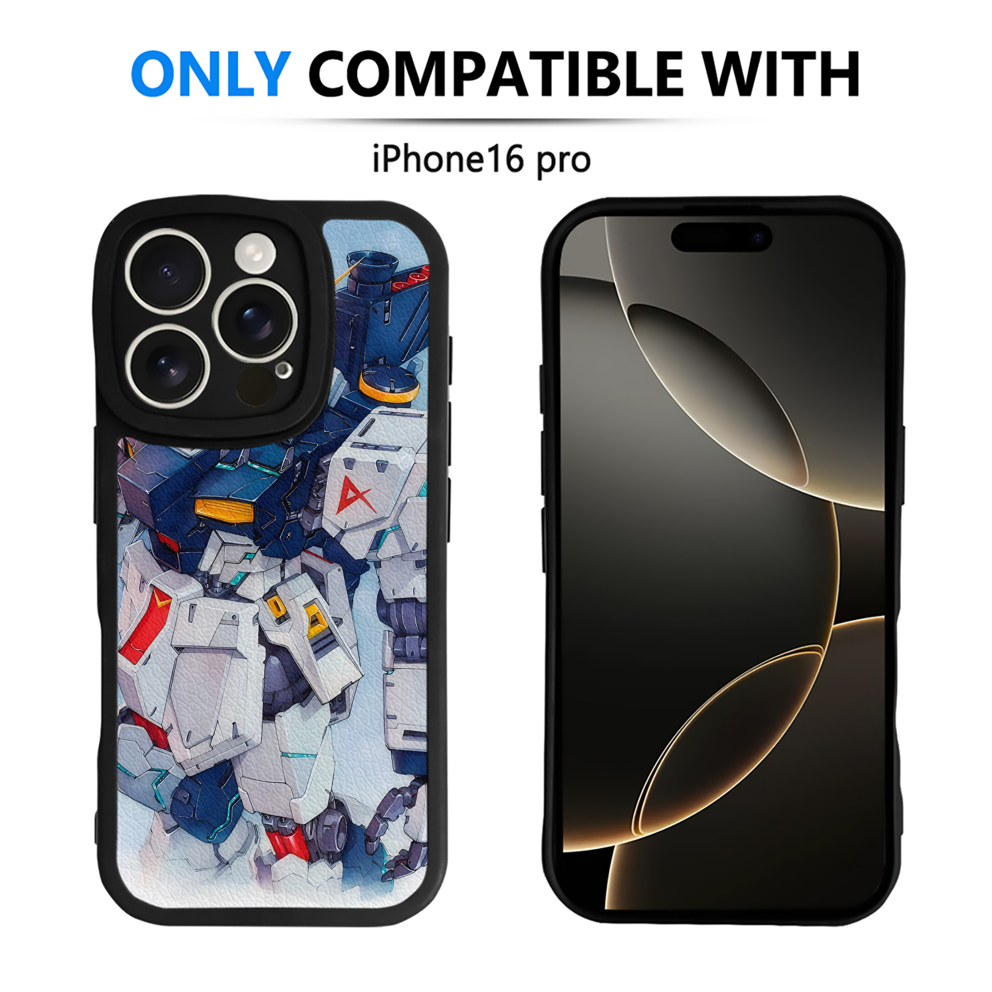 （画像用） 機動戦士ガンダム Mobile Suit Gundam 【iPhone 16シリーズ対応】シリコンスマホケース（レザー調） 材質：シリコン